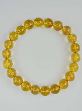 Bracelet en Pierre Naturelle de Fluorite Jaune Perles AAA (pic 1)