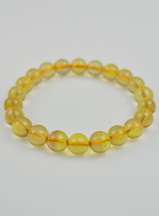 Bracelet en Pierre Naturelle de Fluorite Jaune Perles AAA (pic 3)