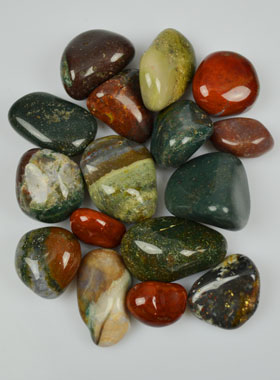 Pierre Roulée Héliotrope Bloodstone du Brésil (pic 1)
