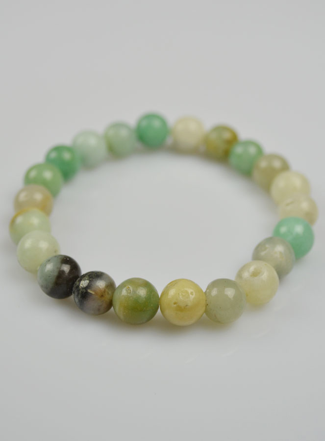 Bracelet en Pierre Naturelle d'Amazonite Multicolore - 8mm (pic 3)