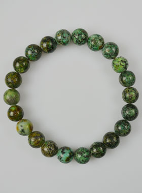 Bracelet en Pierre Naturelle de Turquoise d'Afrique (pic 1)