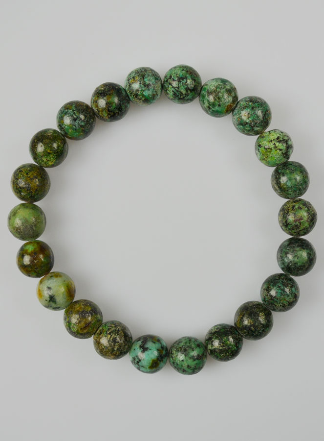 Bracelet en Pierre Naturelle de Turquoise d'Afrique (pic 2)