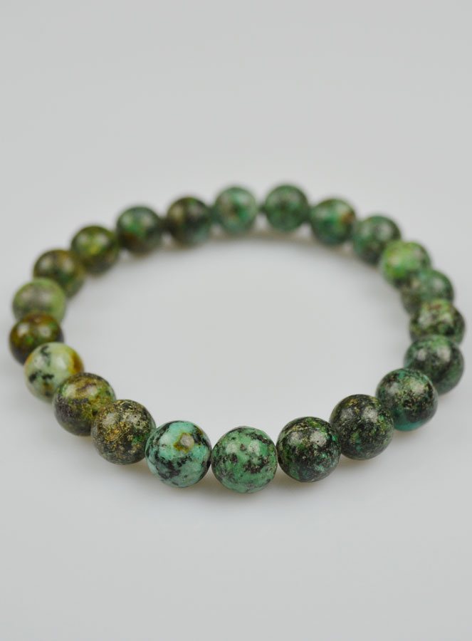 Bracelet en Pierre Naturelle de Turquoise d'Afrique (pic 3)