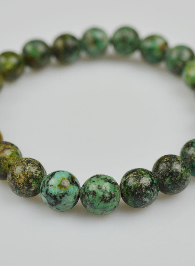 Bracelet en Pierre Naturelle de Turquoise d'Afrique (pic 4)