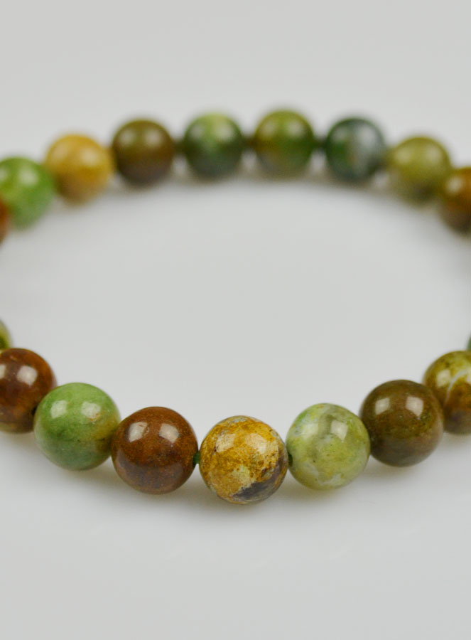 Bracelet en Pierre Naturelle d'Opale Verte (pic 4)