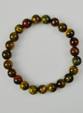 Bracelet en Pierre Naturelle d'Oeil de Tigre - Catégorie AA (pic 1)