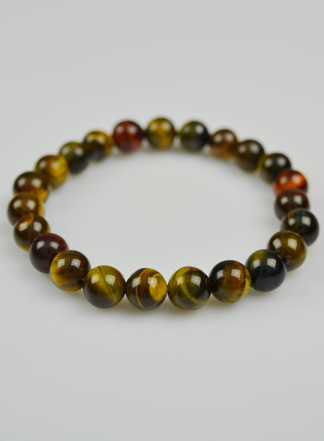 Bracelet en Pierre Naturelle d'Oeil de Tigre - Catégorie AA (pic 3)