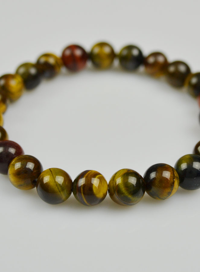 Bracelet en Pierre Naturelle d'Oeil de Tigre - Catégorie AA (pic 4)