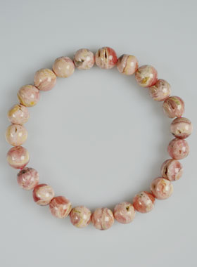 Bracelet en Pierre Naturelle de Rhodochrosite 7-8mm (pic 1)