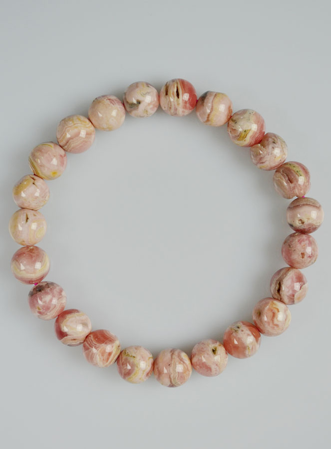 Bracelet en Pierre Naturelle de Rhodochrosite 7-8mm (pic 2)