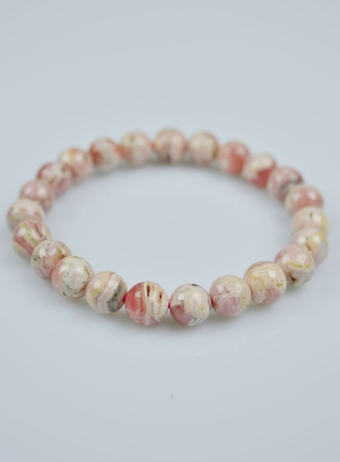 Bracelet en Pierre Naturelle de Rhodochrosite 7-8mm (pic 3)