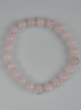 Bracelet en Pierre Naturelle de Quartz Rose du Brésil (pic 1)