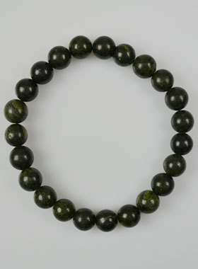 Bracelet en Pierre Naturelle de Serpentine du Pérou (pic 1)
