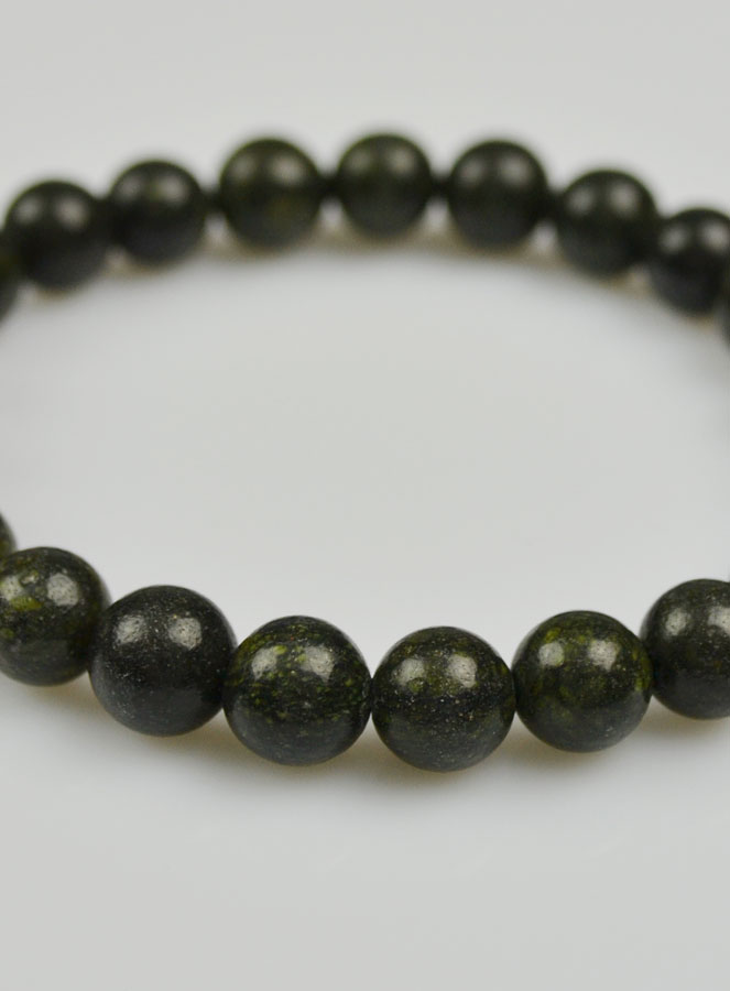 Bracelet en Pierre Naturelle de Serpentine du Pérou (pic 4)