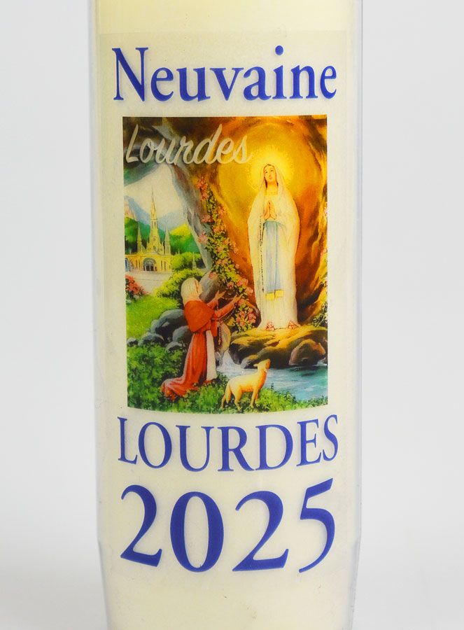 Bougie de Neuvaine Prière à Lourdes 2025 - 17.5cm (pic 3)
