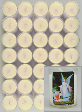 48 Bougies Veilleuses de Protection - Ange-Gardien (pic 1)