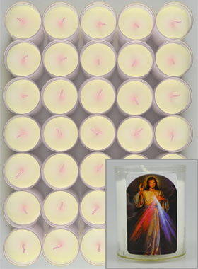 48 Bougies Veilleuse Christ Miséricordieux (pic 1)