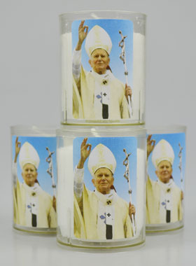 4 Bougies Veilleuse Pape Saint Jean-Paul II (pic 1)