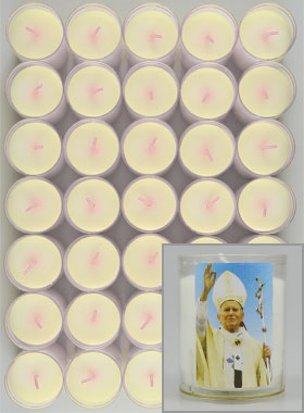 48 Bougies Veilleuse Pape Saint Jean-Paul II (pic 1)