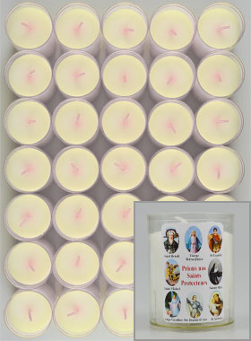 10 Bougies Veilleuses de Prière aux Saints Protecteurs (pic 1)