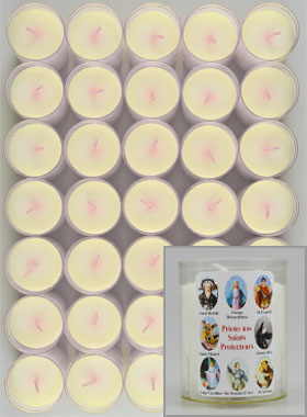 48 Bougies Veilleuses de Prière aux Saints Protecteurs (pic 1)