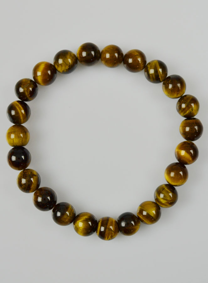 Bracelet en Pierre Naturelle en Oeil de Tigre - 8mm (pic 2)