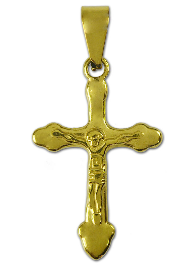 Pendentif Croix du Christ - 28mm (pic 2)
