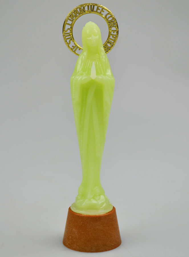 Statue Notre Dame de Lourdes Fluo - 11 cm (pic 2)