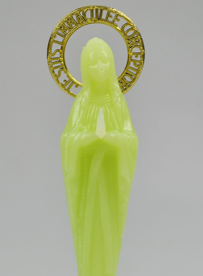Statue Notre Dame de Lourdes Fluo - 11 cm (pic 3)