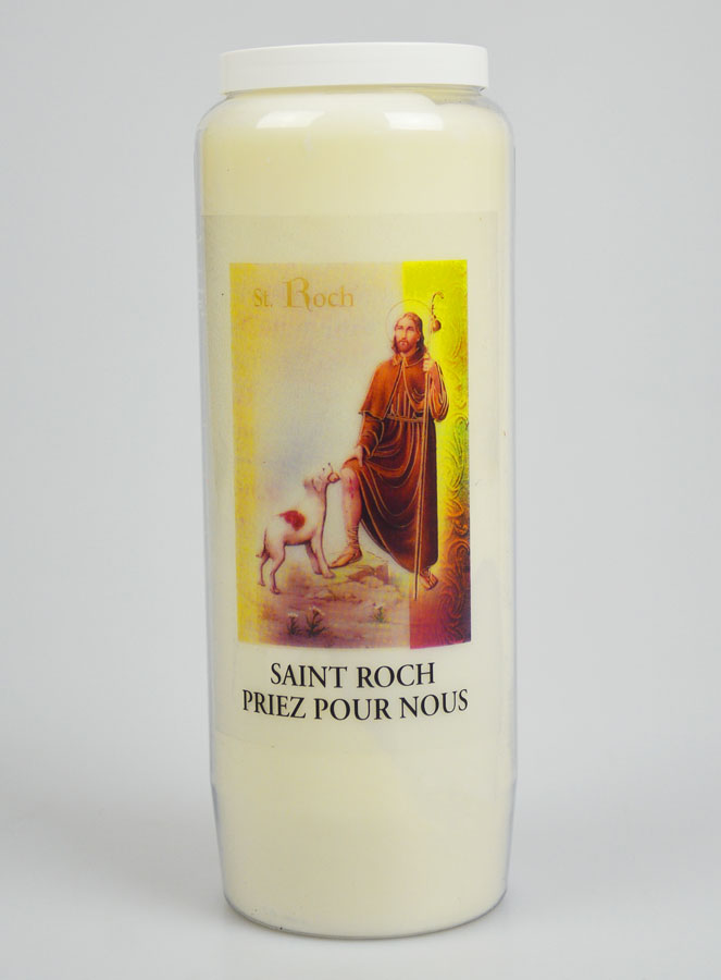 Bougie de Neuvaine à Saint Roch - 17.5cm (pic 1)