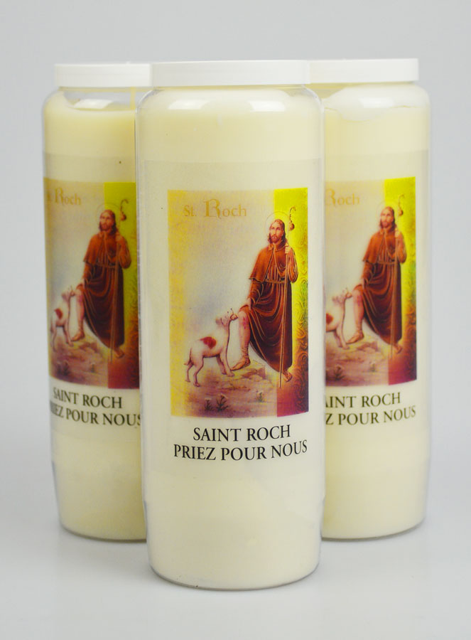 Lot de 3 Bougies de Neuvaine à Saint Roch (pic 1)
