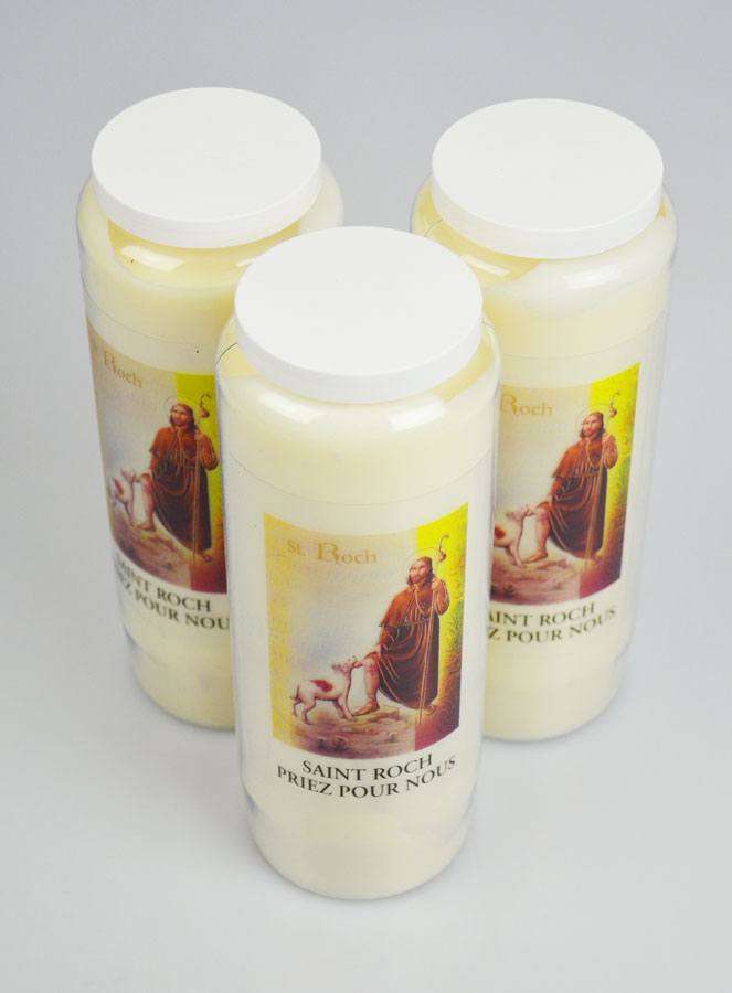 Lot de 3 Bougies de Neuvaine à Saint Roch (pic 2)