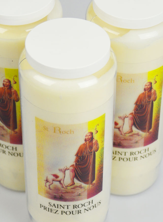 Lot de 3 Bougies de Neuvaine à Saint Roch (pic 4)