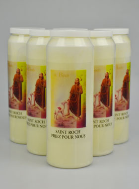 Lot de 6 Bougies de Neuvaine Prière à Saint Roch (pic 1)