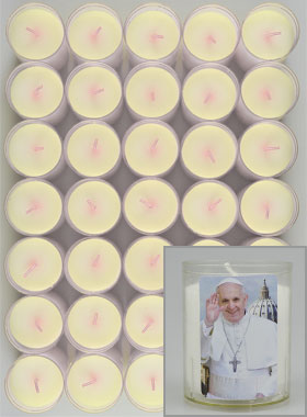 24 Bougies Veilleuse à l'Image du Pape François (pic 1)