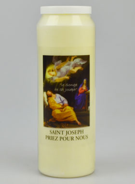 Bougie de Neuvaine Songe de Saint Joseph - 17.5cm (pic 1)