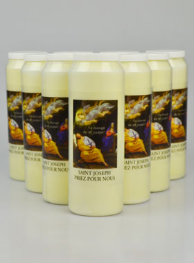 Lot de 10 Bougies de Neuvaine le Songe de Saint Joseph (pic 1)