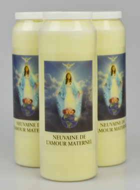 Lot de 3 Bougies de Neuvaine de l'Amour Maternel - 17.5cm (pic 1)