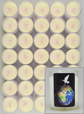 24 Bougies Veilleuse Prière pour la Paix dans le Monde (pic 1)