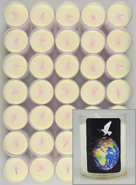 48 Bougies Veilleuse Prière pour la Paix dans le Monde (pic 1)