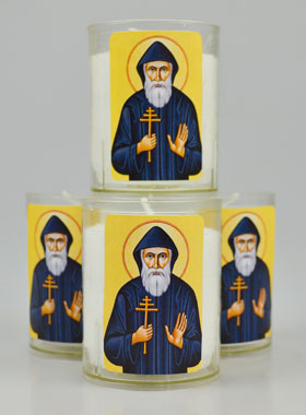 4 Bougies Veilleuse Saint Charbel (pic 1)