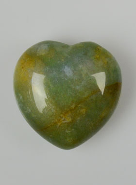 Pierre Coeur en Agate Indienne - 30mm (pic 1)