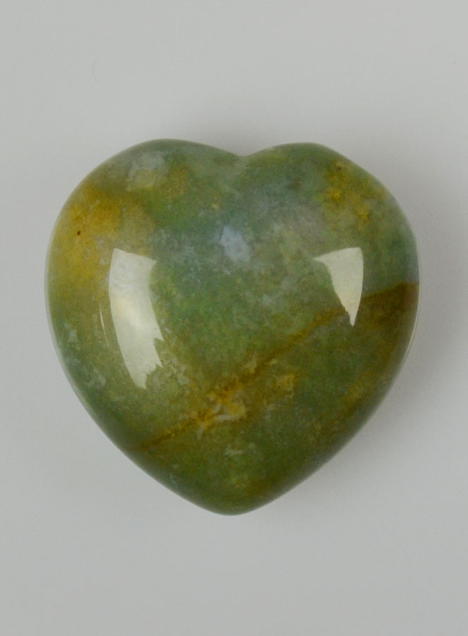 Pierre Coeur en Agate Indienne - 30mm (pic 2)