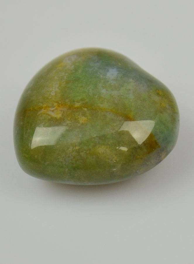 Pierre Coeur en Agate Indienne - 30mm (pic 3)