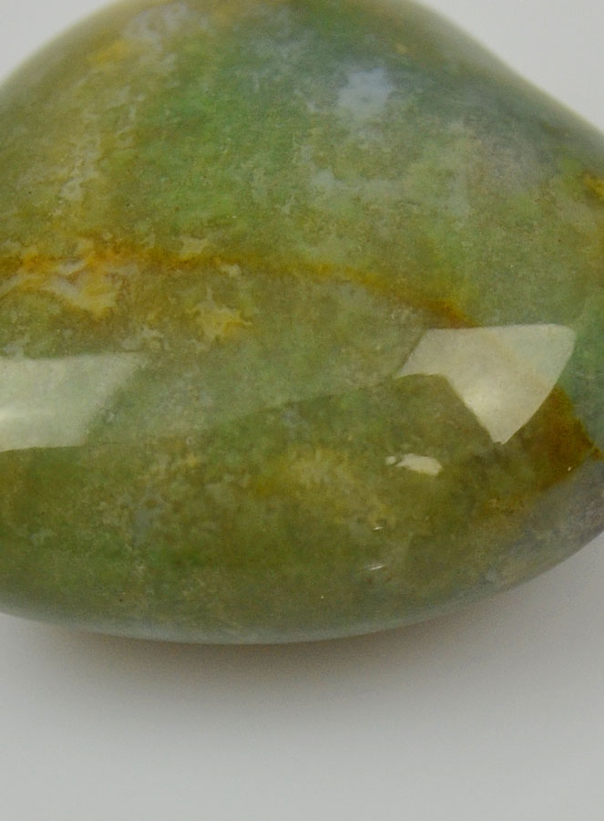 Pierre Coeur en Agate Indienne - 30mm (pic 4)