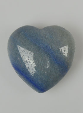Pierre Coeur en Aventurine Bleue - 30mm (pic 1)