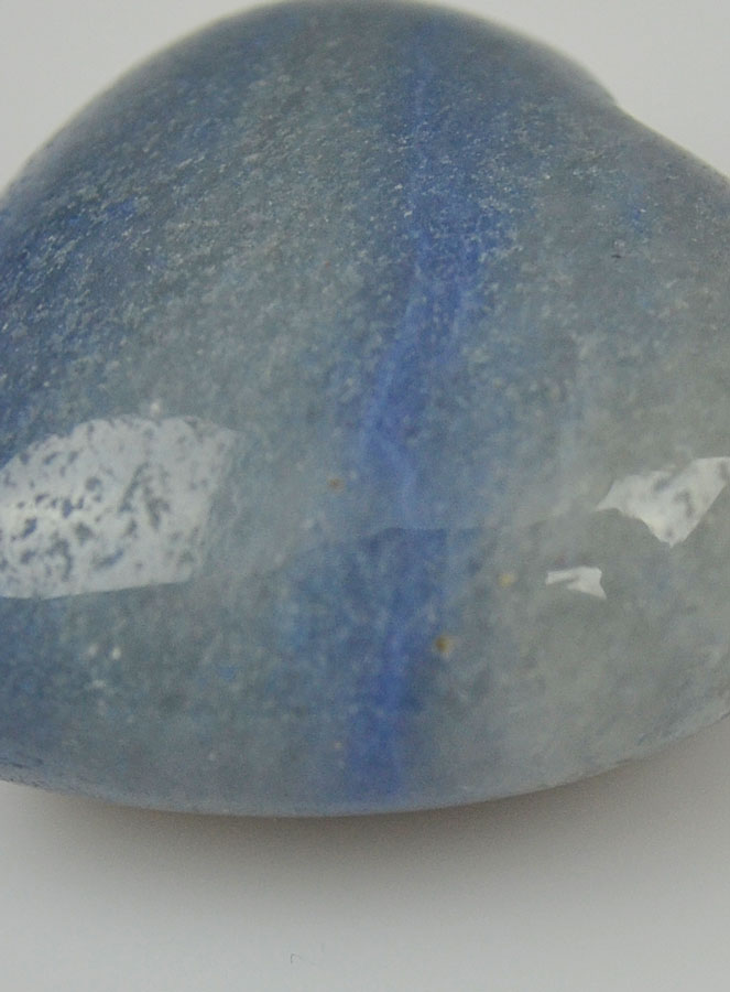 Pierre Coeur en Aventurine Bleue - 30mm (pic 4)