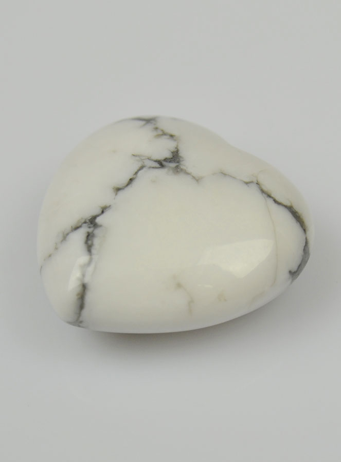 Pierre Coeur en Howlite - 30mm (pic 3)