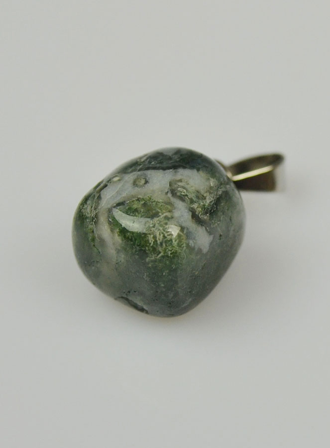 Pendentif en Pierre d'Agate Mousse - 10mm (pic 3)