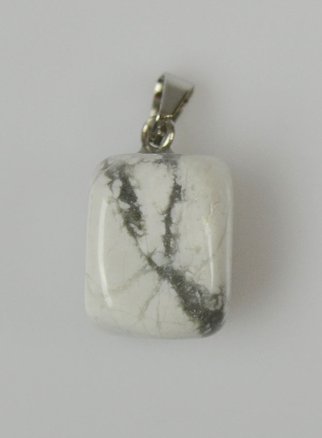 Pendentif en Pierre d'Howlite - 10mm (pic 2)